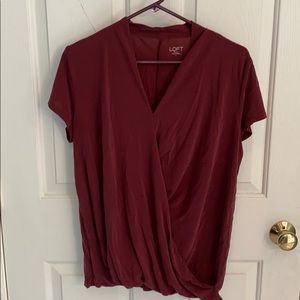 Loft Outlet faux wrap shirt